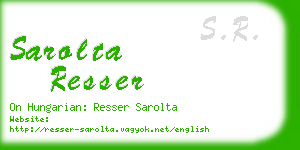 sarolta resser business card